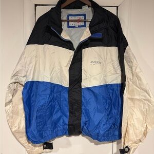 VTG Perry Ellis America Zip Up Windbreaker Jacket Size Medium Made XL